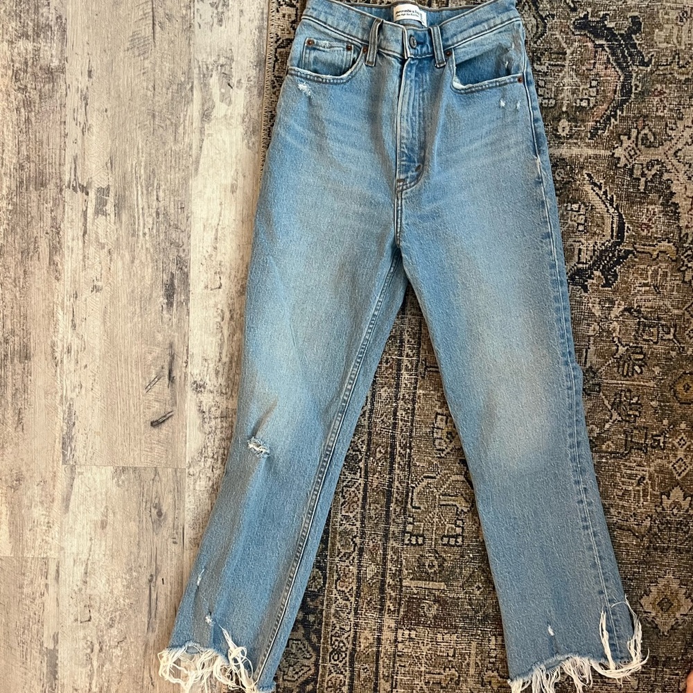 abercrombie and fitch ultra high rise kick flare